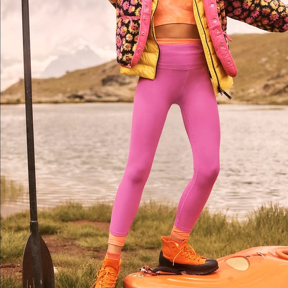 Free People Pants - NWOT Free People Movement High-Rise 7/8 Length Good Karma Leggings RARE XL size